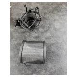 Microphone Shock Mount with Pop Filter, Mic Anti-Vibration Suspension Shock Mount Holder Clip for Diameter 46mm-51mm Microphone