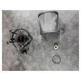 Microphone Shock Mount with Pop Filter, Mic Anti-Vibration Suspension Shock Mount Holder Clip for Diameter 46mm-51mm Microphone