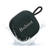 Bobtot Portable Wireless Bluetooth Speaker - IPX7 Waterproof Show Speakers with 16H Playing Time, Loud Stereo Sound, Built-in Mic, TWS, Small Size with Carry Lanyard, DarkBlue
