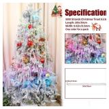 CCINEE 5000 Strands Christmas Tinsel Icicles, 19.7 Mylar Foil Icicle for Xmas Tree, Holiday, Party, Birthday Decorations, Silver