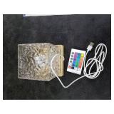 VoMii Ocean Wave Projector Light,16 Colors Luminorthe Cube Lamp with Dynamic Wave Effect,Northern Lights Projector Ambient Lighting with Remote for Bed Room Classroom Decor