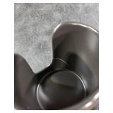 Ceramic Bathroom Cup Dispenser, 3 oz 4 oz Disposable Cups Holder, Small Mouthwash Cup Dispenser (Black) cracked on the inside