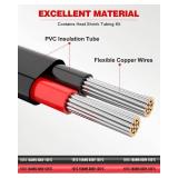 NAOEVO 18 Gauge Wire 2 Conductor Electrical Wire, 18 AWG Stranded PVC Cord, 12V Low Voltage/Tinned Copper/Flexible Cable for Automotive Wiring, Lamp Cord, Marine Cable (30FT)