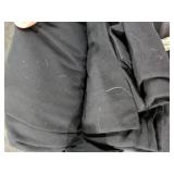 MooMee Bedding Duvet Cover Set 100% Washed Cotton Linen Like Textured Breathable Durable Soft Comfy (Solid Black, Full 80x90)