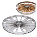 Professional Pie Slicer and Cake Divider | Stainless Steel Pie Portion Cutter Press Cake Marker Evenly14 Portions