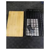 [WIDER SHELF] 1 SET Strong Magnetic Shelf Basket for Fridge with Tag & Bamboo Top, XXL Large Magnetic Spice Rack Shelves for Side of Refrigerator, Kitchen Pantry Storage Organizer for Food Fruit Veg