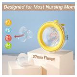 Hands-Free Collection Cups Compatible with Spectra S1 S2 S9, Replace Breast Pump Kits Compatible with Spectra Breast Pumps, 27mm Flange + 17/19/21/24mm Inserts