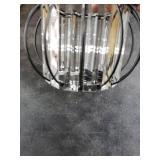 YYJLX Indoor Motion Sensor Ceiling Light Fixture Modern Cryatal Semi Flush Mount Ceiling Light Black Ovrehead Light Fixture for Porch Hallway Front Entryway Kitchen Hall Garage.