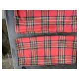 AQOTHES Pack of 2 Christmas Plaid Decorative Throw Pillow Covers Scottish Tartan Cushion Case for Farmhouse Home Holiday Decor Red and Green, 18 x 18 Inches