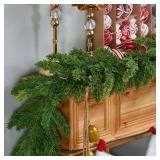 6.2FT Christmas Cedar Garland Artificial Real Touch Greenery with Thick and Lush Soft Pine Needles, Realistic Faux Green Garlands for Mantle Fireplace Table Indoor Outdoor Christmas Decorations