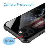 DJSOK Compatible with Case for iPhone 13 Pro Max, Skull Bones USA American Flag Max Cases Men Women Fans,Design Pattern Back Bumper Scratch Reinforced Corners Soft TPU Caver, Max(6.7 inch)