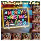 Lumiboard LED Drawing Board, LED Note Board, Acrylic Dry Erase Glowboard with 4 Modes & 7 Colors Light, Include Adapter, Led Doodle Board for Kids, Halloween or Christmas Decorations (Small)