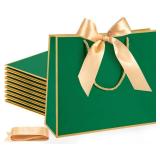 Silkfly Thank You Gift Bags with Handle 12x10x4