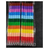 Leinuosen 24 Pieces Colorful Stacking Crayons Stackable Buildable Crayons for School Office Supplies, 12 Colors
