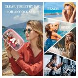 YOOLIFE Valentines Gifts for Grandkids Teacher Gift Travel Toiletry Bag Clear Makeup Bag Travel Essentials Christmas Gifts for Girls Teen Girlfriend Kids Birthday Gift Stocking Stuffers Pink M