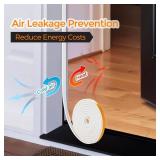 Weather Stripping Door Seal Strip 1 W * 3/8 T, Door Insulation Strip, High Density Foam Tape for Door Frame, Window, 16FT Length(16 FT X 1 Rolls, White)
