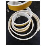 Weather Stripping Door Seal Strip 1 W * 3/8 T, Door Insulation Strip, High Density Foam Tape for Door Frame, Window, 16FT Length(16 FT X 1 Rolls, White)