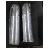 Lamosi Pack 20 oz Clear Plastic Cups with Lids and Straws, Disposable Iced Coffee Cups with Lids for To-Go Cold Drinks, Smoothies and Slushie