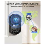 TEEHO TE012W WiFi Smart Lock, Fingerprint Door Lock with Built-in Wi-Fi, Keyless Entry Keypad Smart Deadbolt, App Remote Control, Alexa Compatible, IP55 Waterproof for Front Door Matte Black