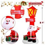 ZaaYee 8FT Christmas Inflatable Yard Decoration, Giant Blow Up Lighthouse with Santa and Redbird with Built-in LED Lights for Front Door Lawn Garden Holiday Display Indoor Outdoor Decor