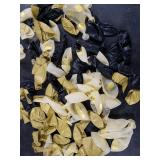 OWill Black and Gold Confetti Balloons, 12 Inches Black and Gold Balloons for Birthdays, Graduation Decorations, Weddings & Arches, Garlands & Party Decorations