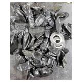 OWill Black and Gold Confetti Balloons, 12 Inches Black and Gold Balloons for Birthdays, Graduation Decorations, Weddings & Arches, Garlands & Party Decorations