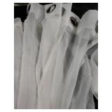 PI Beige Sheer Curtains Grommet Panels,Elegant Sheer Polyester Curtains for Patio/Sliding Door Room 2 Panels (W52 X L90, Beige) Visit The Store