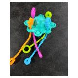 ETETOO Montesorri-Toys - Montessori Pull String Toy - Made of 100% Food Grade Silicone with Built-in Rattle Function and Easy to Clean Design (Spearmint)
