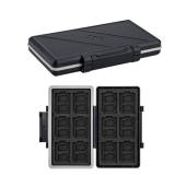 36 Slots Memory Card Case Water-Resistant Anti-Shock Memory Card Wallet for 24 Micro SD SDXC SDHC TF Cards and 12 SD SDXC SDHC Cards