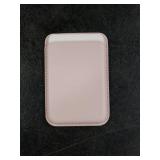 KRTALS Magnetic Wallet Cell Phone Card Holder for Phone Case, Stronger Magnetic RFID Leather Phone Wallet Stick on Series of iPhone 17/16/15/14/13/12 and Pro/Promax, Light Pink