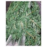 Christmas Garland with Lights, 9ft 30LED Battery Operated Garland Decorated with Pine Cones, Berry, Artificial Snowy Pine, Indoor & Outdoor Xmas Garland for Stairs Fireplace Door Fences
