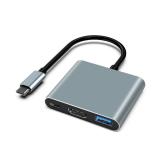 USB C Adapter, USB C to HDMI Multiport Adapter, USB C Hub, USB C to USB Adapter with 4K HDMI, USB 3.0, 100W Power Delivery, for iPhone 15, Samsung, MacBook, iPad pro, Chromebook, Dell, Switch