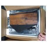 Huuger Nightstand with Charging Station, 27.6 Inch Bedside Table with Fabric Drawers, End Table with USB Ports and Outlets, Night Stand for Bedroom, Rustic Brown