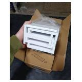 RICHER HOUSE 5 Set White Floating Shelves, Wall Mounted Shelves for Wall Decor, Modern Picture Ledge Shelf with Lip for Storage Nursery, Bedroom, Living Room, Bathroom - White