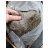 Starry Dynamo 60-Inch Huntsman High-Pile Faux Fur Christmas Tree Skirt with Hidden Slide Clasp Closure and Durable Microfiber Backing, Silver Fox