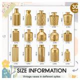 Yaomiao 30 Pcs Vases Bulk Colored Flower Glass Bud Vases Valentine Vintage Colored Glass Bottles Colorful Rustic Embossed for Home Wedding Table Decorations Gifts