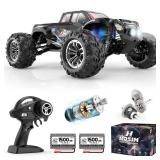 Hosim RC Cars, 1:10 Scale 48+ KMH Remote Control Car for Adults Boys, 4X4 Off-Road RC Truck with Headlights, All Terrains Waterproof Hobby Grade Large Fast Racing Toy Gift Monster Trucks
