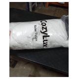 CozyLux Twin XL Comforter Set White, 5 Pieces Twin Extra Long Pintuck Bed in A Bag for College Dorm, Pinch Pleat Bedding Set with Comforter, Sheets, Pillowcase & Sham