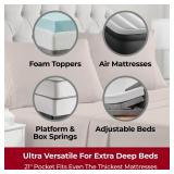 Mellanni Extra Deep California King Sheets - 4 PC Iconic Collection Bedding - Hotel Luxury, Ultra Soft, Cooling Bed Sheets - Wrinkle, Fade, Stain Resistant (Cal King, Tan)