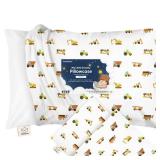 KeaBabies Toddler Pillowcase 13x18 - Organic Cotton Toddler Pillowcase for Kids, Boys, Girls,Soft & Durable Cotton Cover for Miniature Sleepy Pillows,Cute Colors,Pillow Sold Separately(Construction)