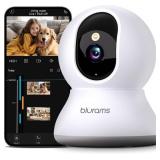 Security Camera 2K, blurams Baby Monitor Dog Camera 360-degree for Home Security w/Smart Motion Tracking, Phone App, IR Night Vision, Siren, Works with Alexa & Google Assistant & IFTTT, 2-Way Audio