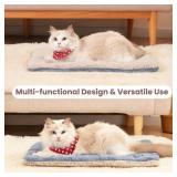 EursurePet Self Warming Cat Bed, 36 X 23 Inch Reversible Two-Sided Use Self Heating Mat for Cats and Dogs, Washable Cat Warming Pad for Indoor Use, Cozy Flannel Base. (L - 36 X 23 Inch)