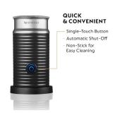 Nespresso Aeroccino 3 Milk Frother, Black, Steel