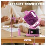 Yarn Winder, Electric Yarn Ball Winder for Crocheting, Efficiently Cake with Strong Tension Adjustable Speed Up to 13 oz, Automatic Spinner Wool for Knitting Enthusiast (Pink)
