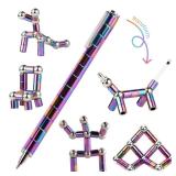 Fidget Pen, Magnetic Fidget Cool Gadgets Pen, Decompression Magnet Pen Fidget Toy, Relieve Pressure Novel Toy Fidget Gift for Kids, Boys, Girls, Teens or Friends for Birthday Christmas (Mixcolor)