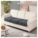 VANSOFY Couch Cushion Covers for Sectional Sofa, Stretch Jacquard Couch Seat Cushion Covers, Individual Washable Furniture Protector Sofa Slipcovers for Pet (3Pc Seater or Back Cover, Dark Grey)