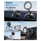 2-IN-1 Car Phone Holder for Magsafe 28 Strong Magnets Magnetic Phone Holder for Car Phone Mount 360° Phone Holders for Your Car Accessories for Women Men for iPhone 17 Pro Max 16 15 14 13 12 Air Plus
