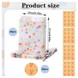 TIESOME 40 Pack Party Favor Bags with 48 Stickers, Multicolor Dots Paper Gift Bags for Birthdays Weddings Celebrations, 6.69x5.12x1.18in