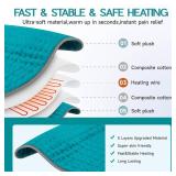Heating Pad for Back Pain & Cramps Relief, Electric Heating Pad for Neck/Shoulders/Legs/Arms/Knee, 6 Heat Settings, 4 Timer, Auto Off, Machine Washable, Gifts for Men Women(Cyan, 20