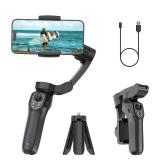 COMITOK L7C Pro, Gimbal stabilizer for iPhone, Phone Stabilizer for Video Recording with Face/Object Tracking, 3-Axis Gimbal for Android & iPhone 15 Pro Max, Foldable Phone Gimbal Vlog Recording